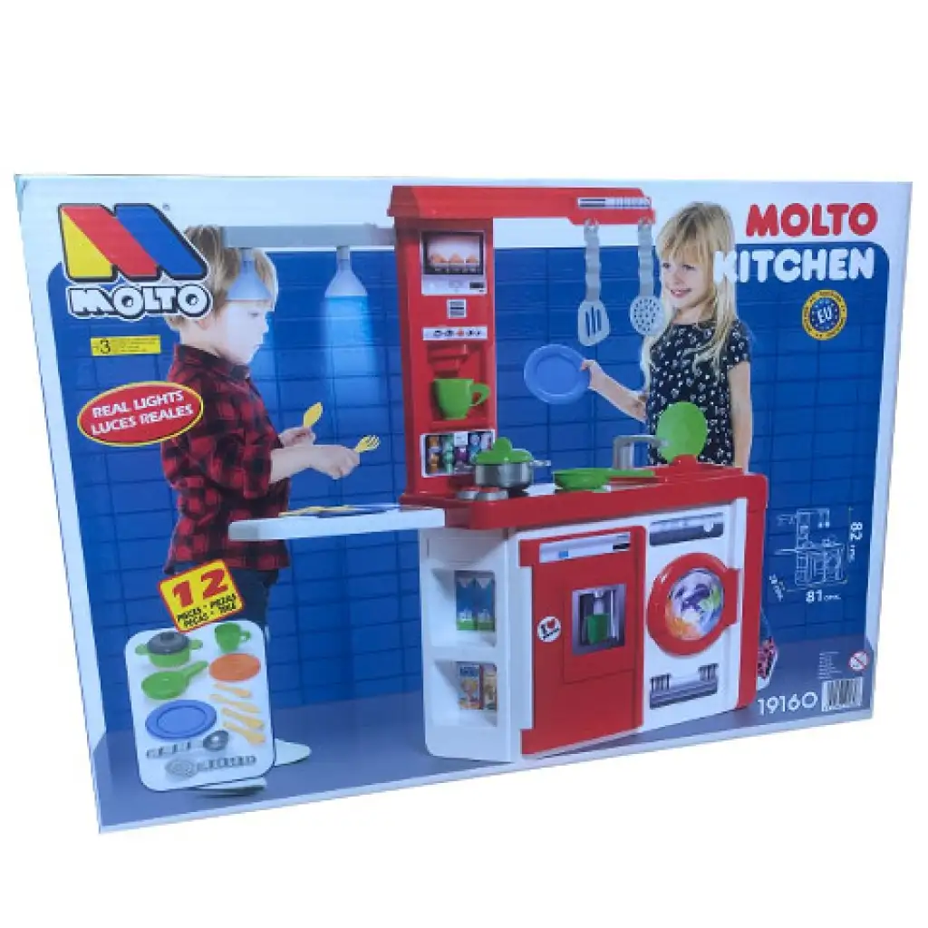 Molto: Spielküchenset mit Lampe und Zubehör 82x80x28cm Bild 1