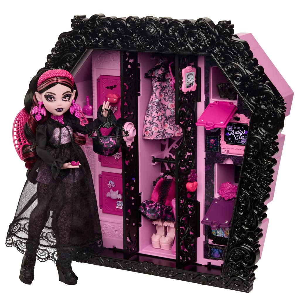 Monster High Gruselige Mode Ankleidezimmer mit Draculaura Puppe - Mattel Bild 2