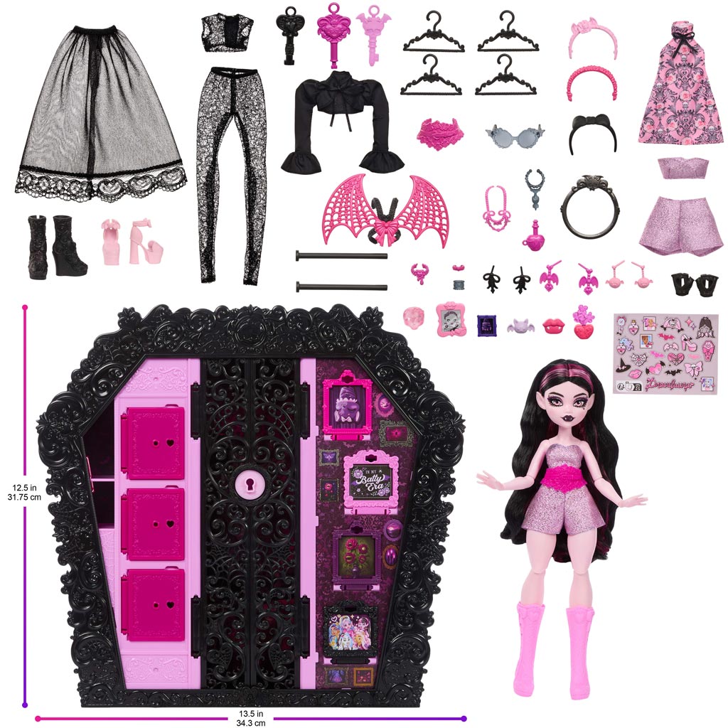 Monster High Gruselige Mode Ankleidezimmer mit Draculaura Puppe - Mattel Bild 6