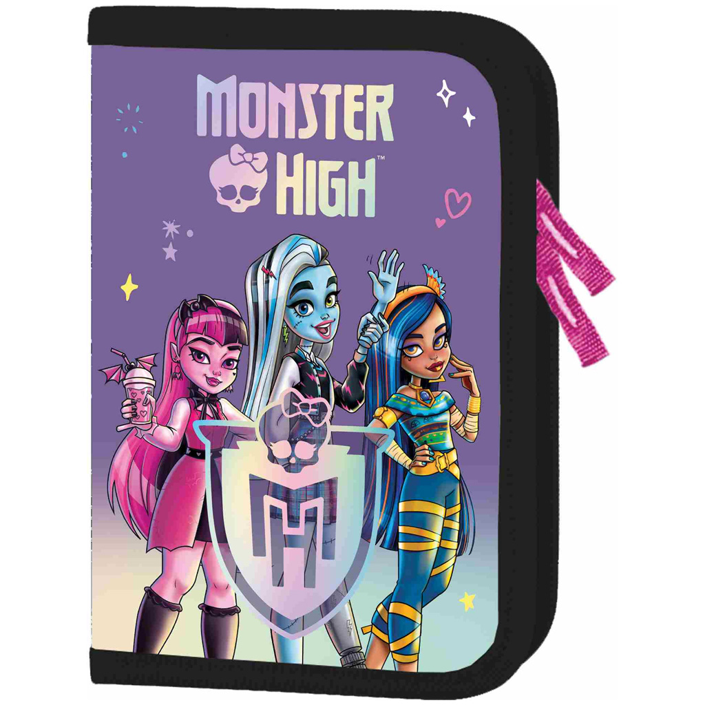 Monster High lila aufklappbares Federmäppchen 21x14x3,5cm Bild 1