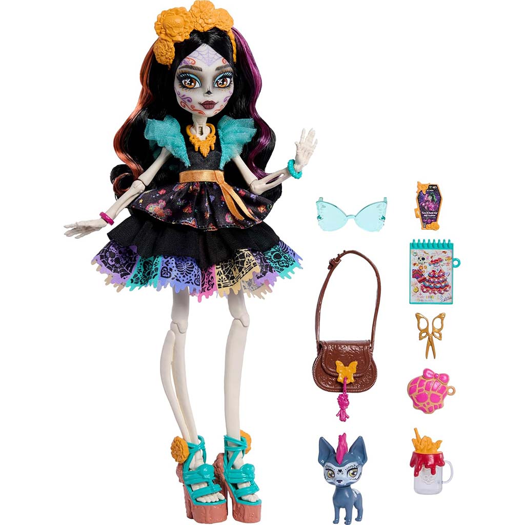 Monster High Skelita Calaveras Puppe mit Zubehör - Mattel Bild 2