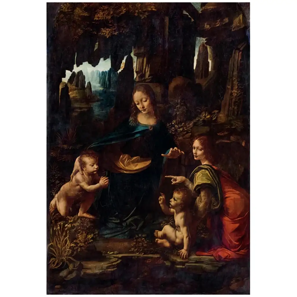 Museum Collection: Leonardo da Vinci - Die Felsgrottenmadonna 1000-teiliges Puzzle mit Poster - Clementoni Bild 2