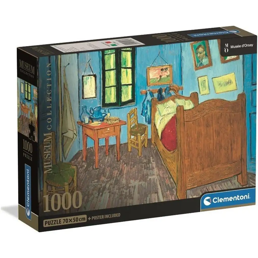 Museum Collection: Van Gogh - Van Goghs Zimmer in Arles 1000-teiliges Puzzle mit Poster - Clementoni Bild 1