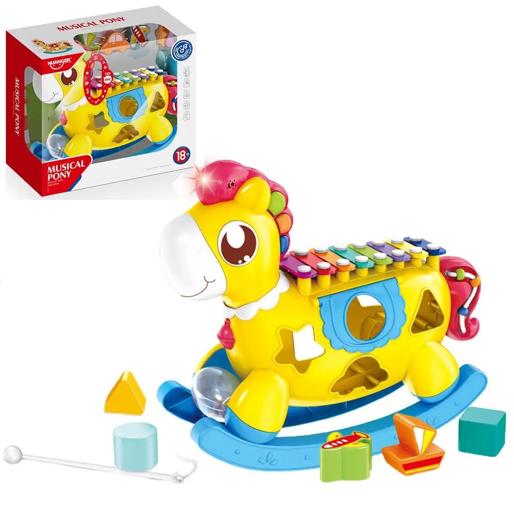 Music World: Lernspielzeug Schaukelpferd mit Xylophon und Licht Bild 1