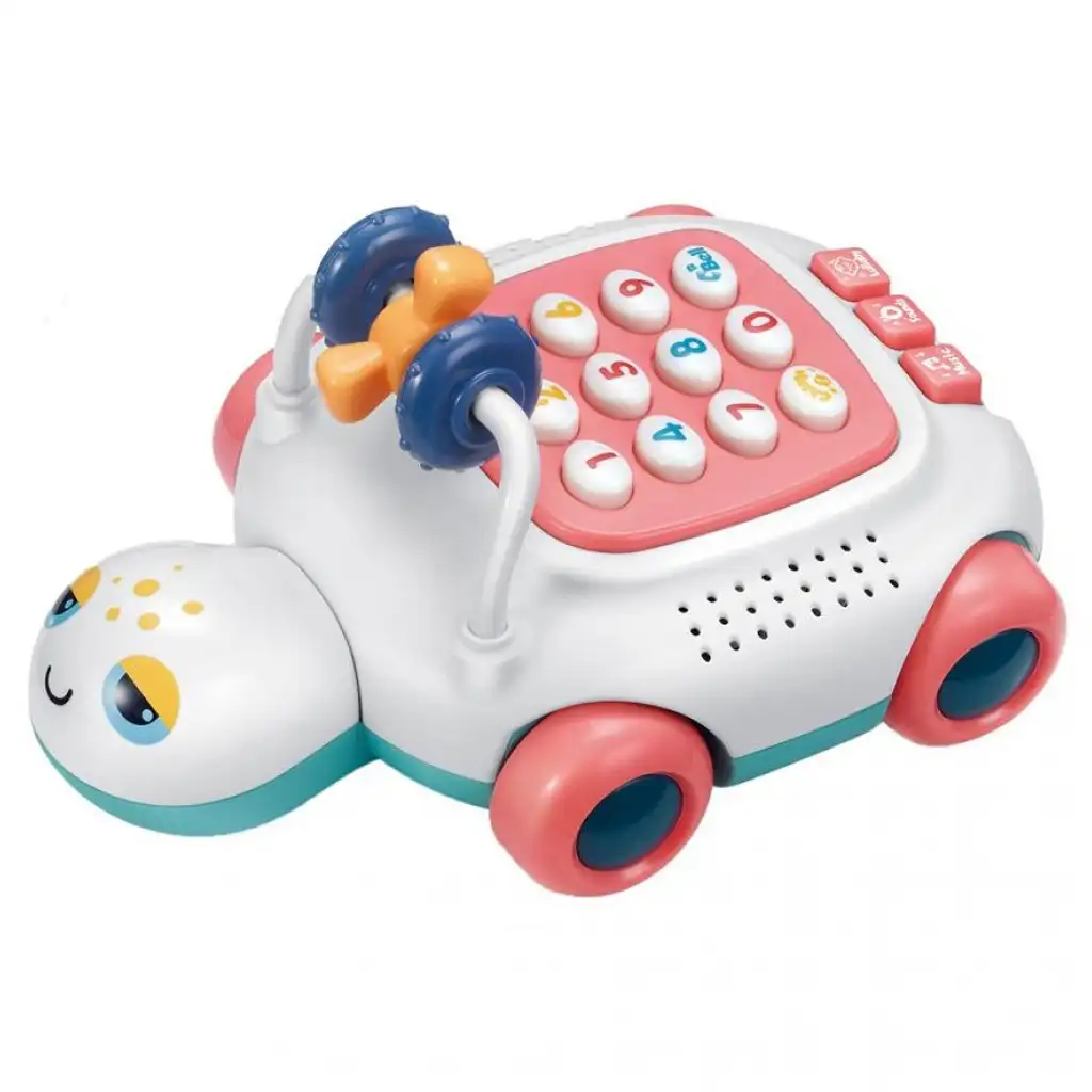 Musik- und leuchtendes Babytelefon mit Schildkrötenmotiv in zwei Varianten, 20 cm Bild 2