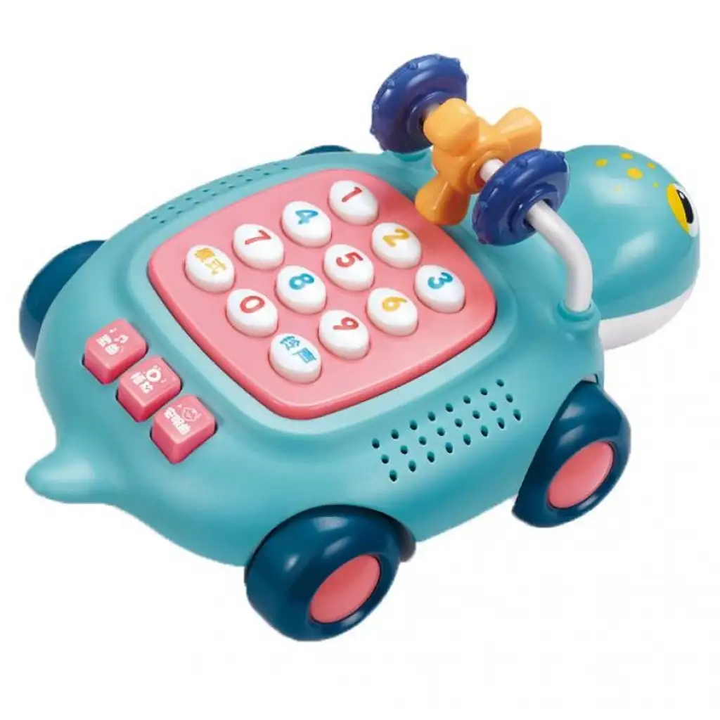Musik- und leuchtendes Babytelefon mit Schildkrötenmotiv in zwei Varianten, 20 cm Bild 3