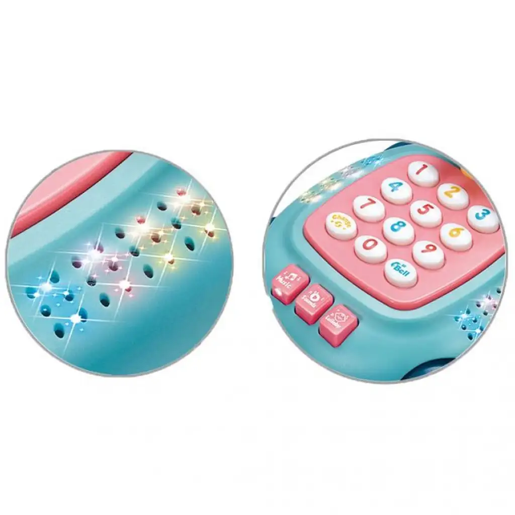 Musik- und leuchtendes Babytelefon mit Schildkrötenmotiv in zwei Varianten, 20 cm Bild 4