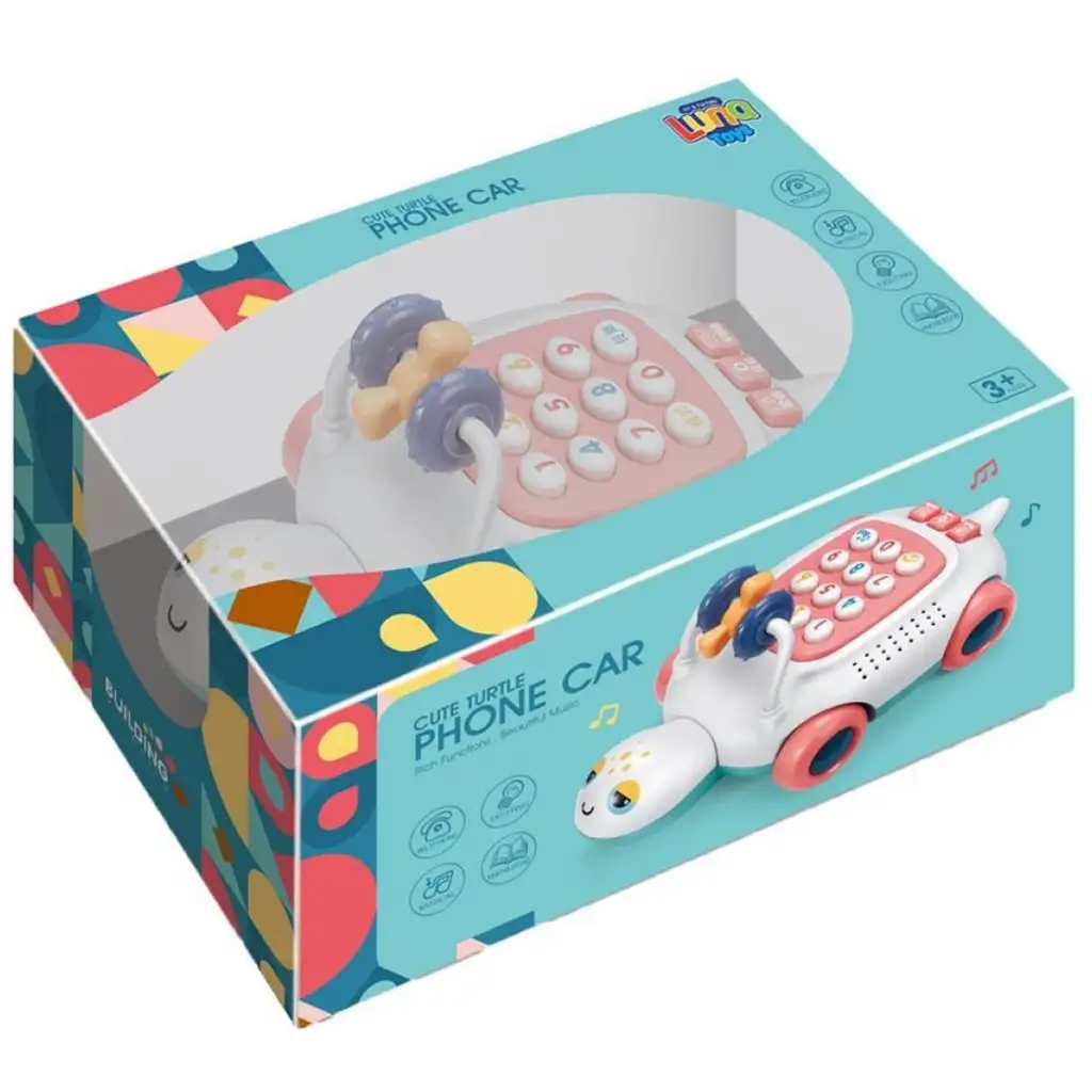 Musik- und leuchtendes Babytelefon mit Schildkrötenmotiv in zwei Varianten, 20 cm Bild 5