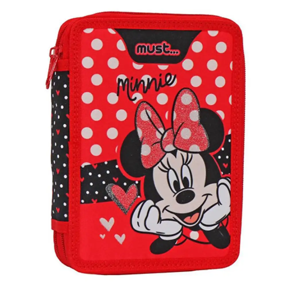 Muss: Disney Minnie Maus 2-Fächer gefülltes Federmäppchen Bild 1