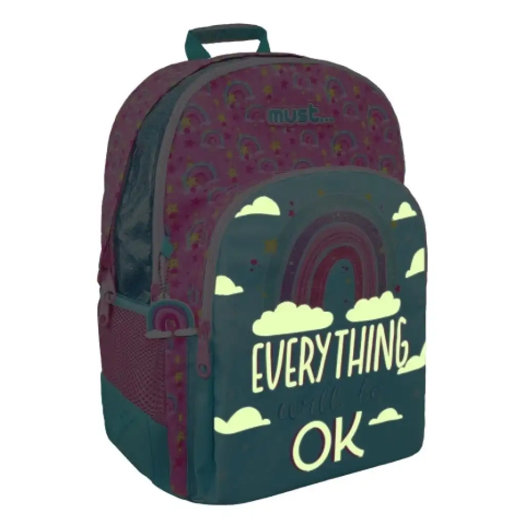 Must: Alles OK reflektierende Wolkenmuster Schultasche Rucksack Bild 2