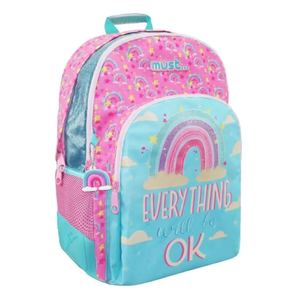 Must: Alles OK reflektierende Wolkenmuster Schultasche Rucksack Bild 1