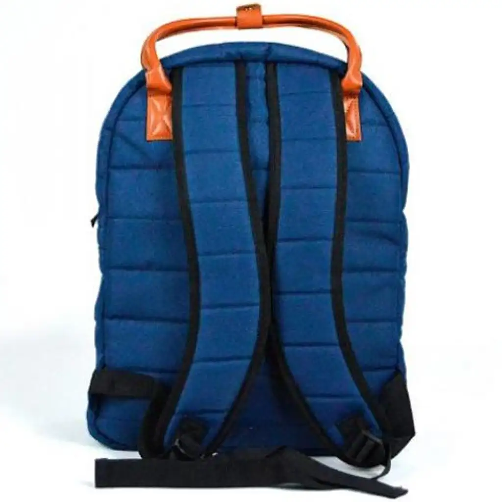 Must: Blauer, abgerundeter Schulranzen, Rucksack 40x30x12cm Bild 2