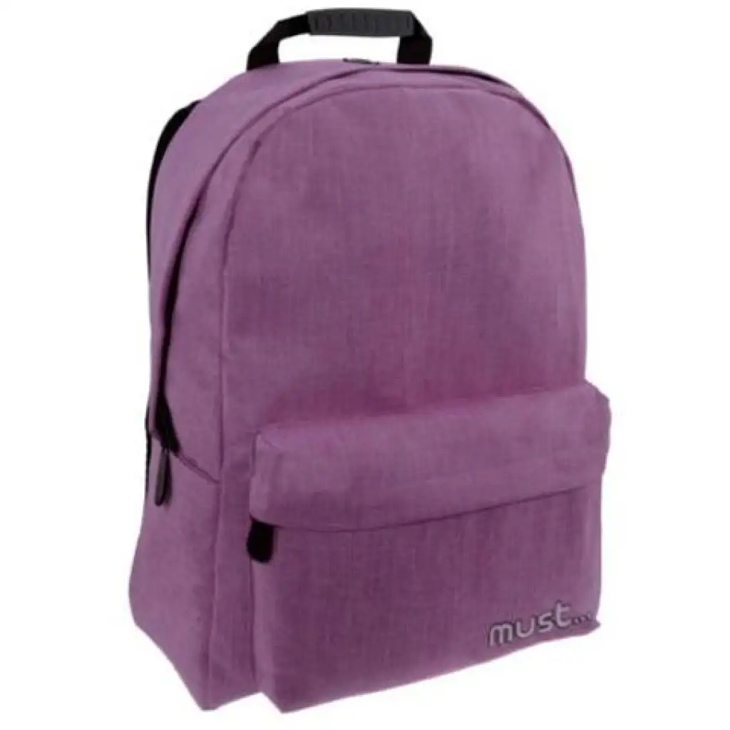 Must: Lila Monochrome Jeans Schultasche, Rucksack 32x17x42cm Bild 1