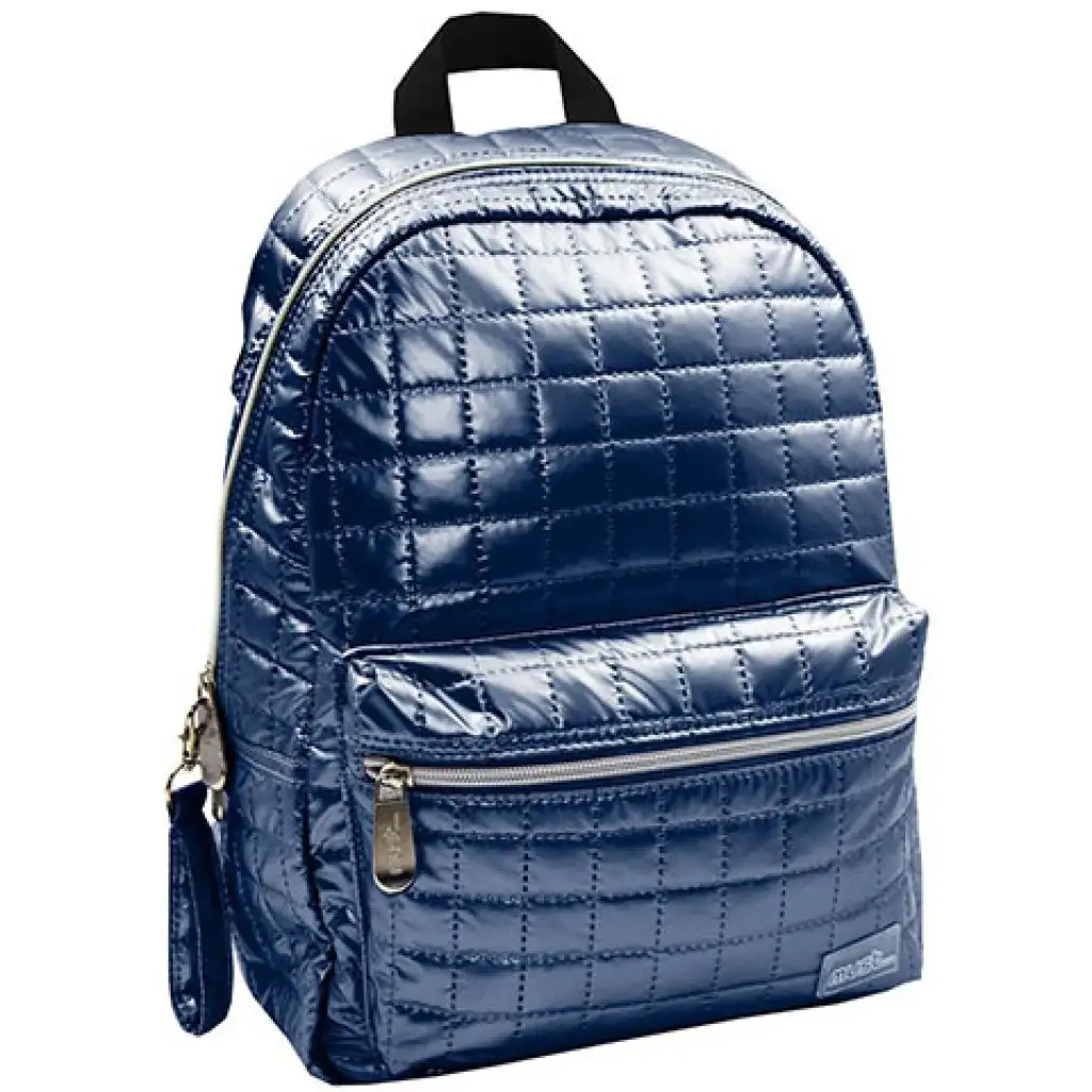 Must... Pearl blauer gesteppten Schulranzen, Rucksack 26x14x36cm Bild 1