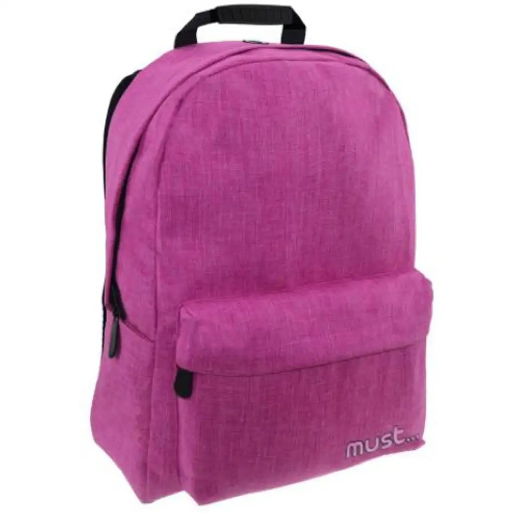 Must: Pink Monochrome Jeans Schultasche, Rucksack 32x17x42cm Bild 1