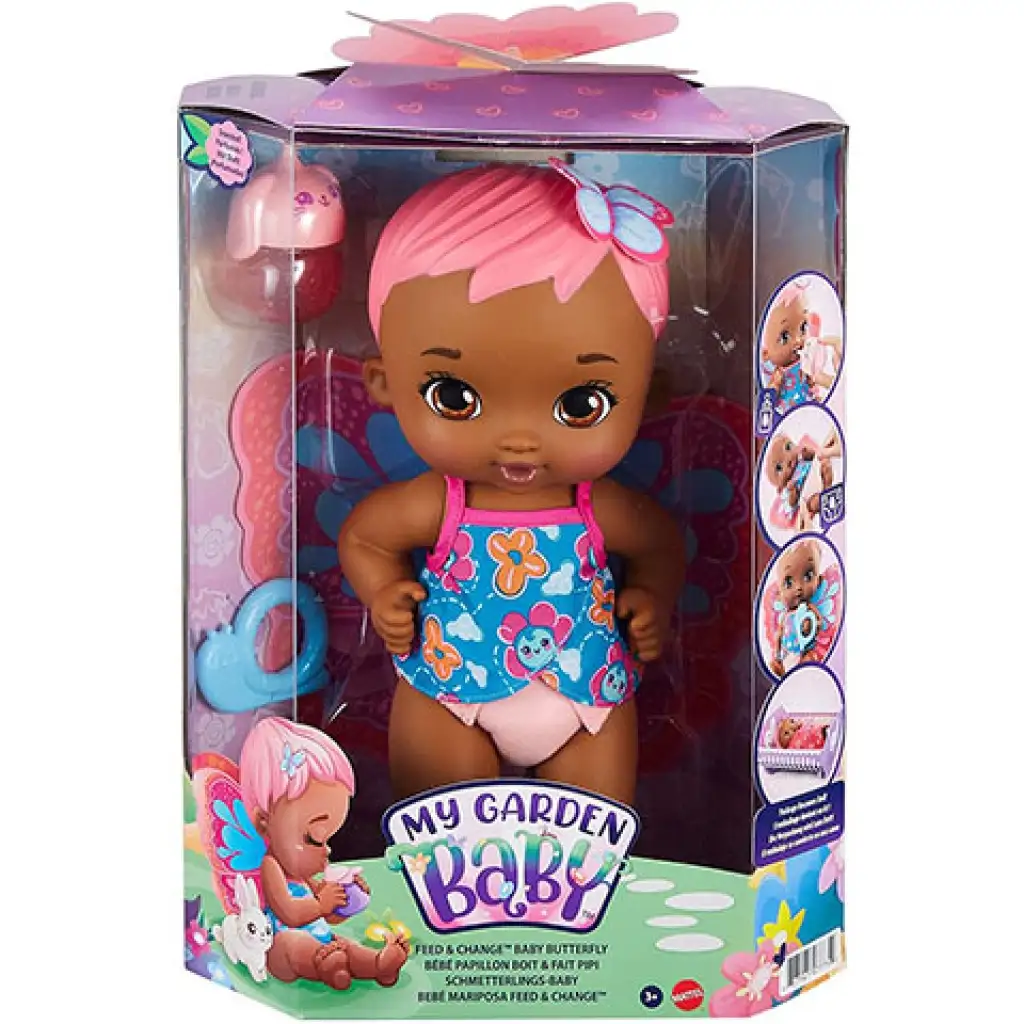 My Garden Baby: Süßes-Baby Pflege Schmetterlingsbaby 30cm - Mattel Bild 1