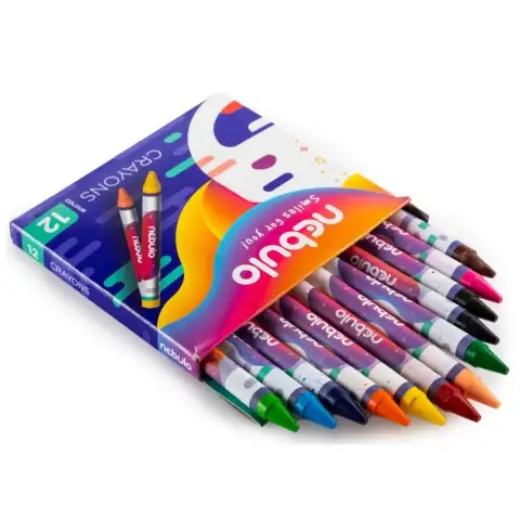 Nebulo: Buntes Wachsmalstift-Set 12 Stück Bild 2