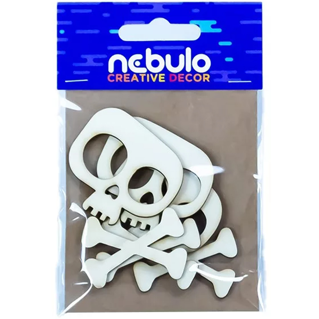 Nebulo: Karton-Schädel Dekoration Set, 6-teilig Bild 1