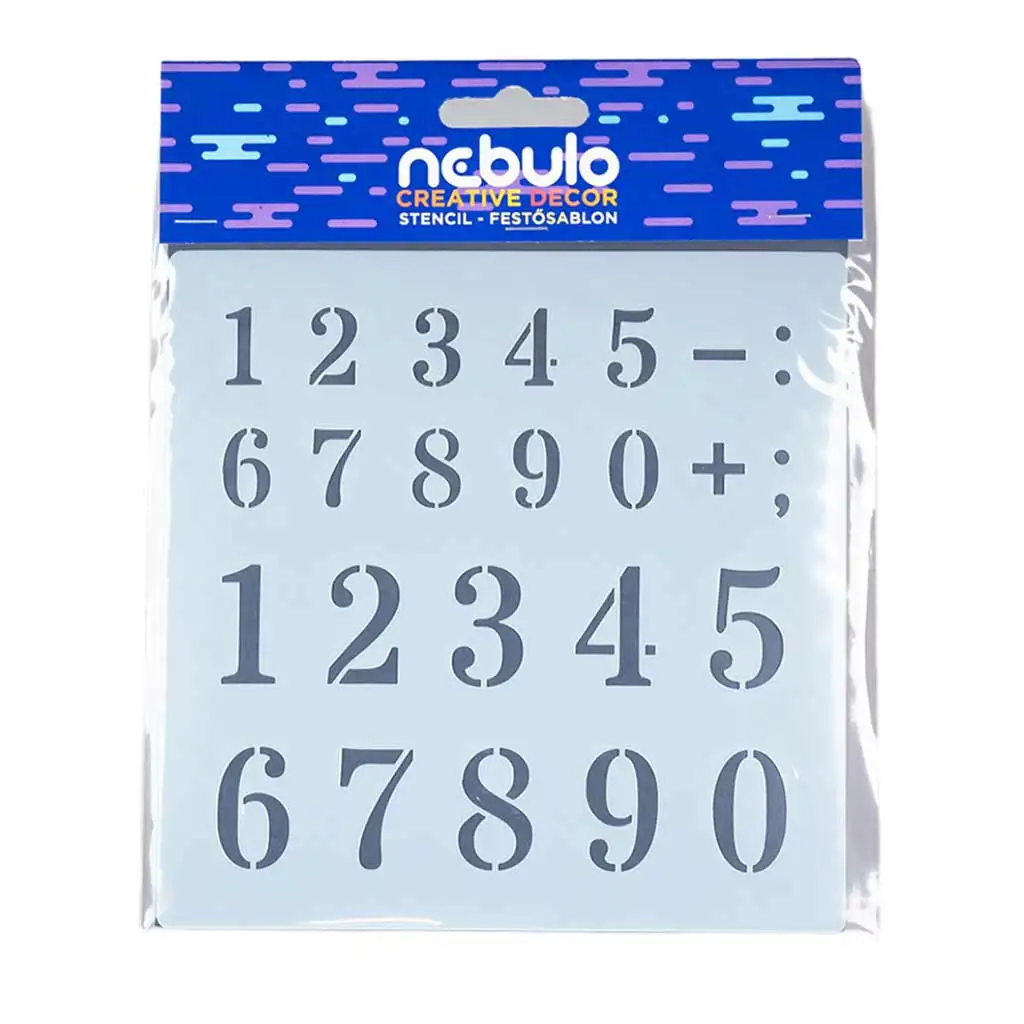 Nebulo: Kleine Zahlen Kunststoff-Schablone Bild 1