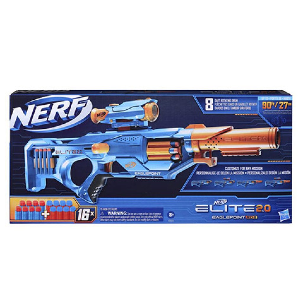 Nerf Elite 2.0 Eaglepoint RD-8 Schaumstoffpistole mit 16 Geschossen - Hasbro Bild 1
