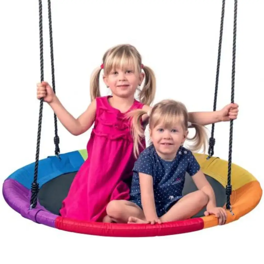 Nestschaukel 100 cm in Regenbogenfarben Bild 1