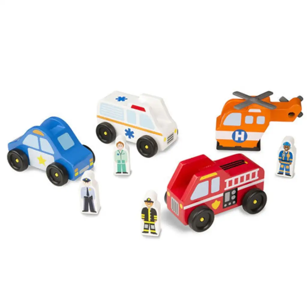 Notfall Holzfahrzeuge und Figuren - Melissa & Doug Bild 2
