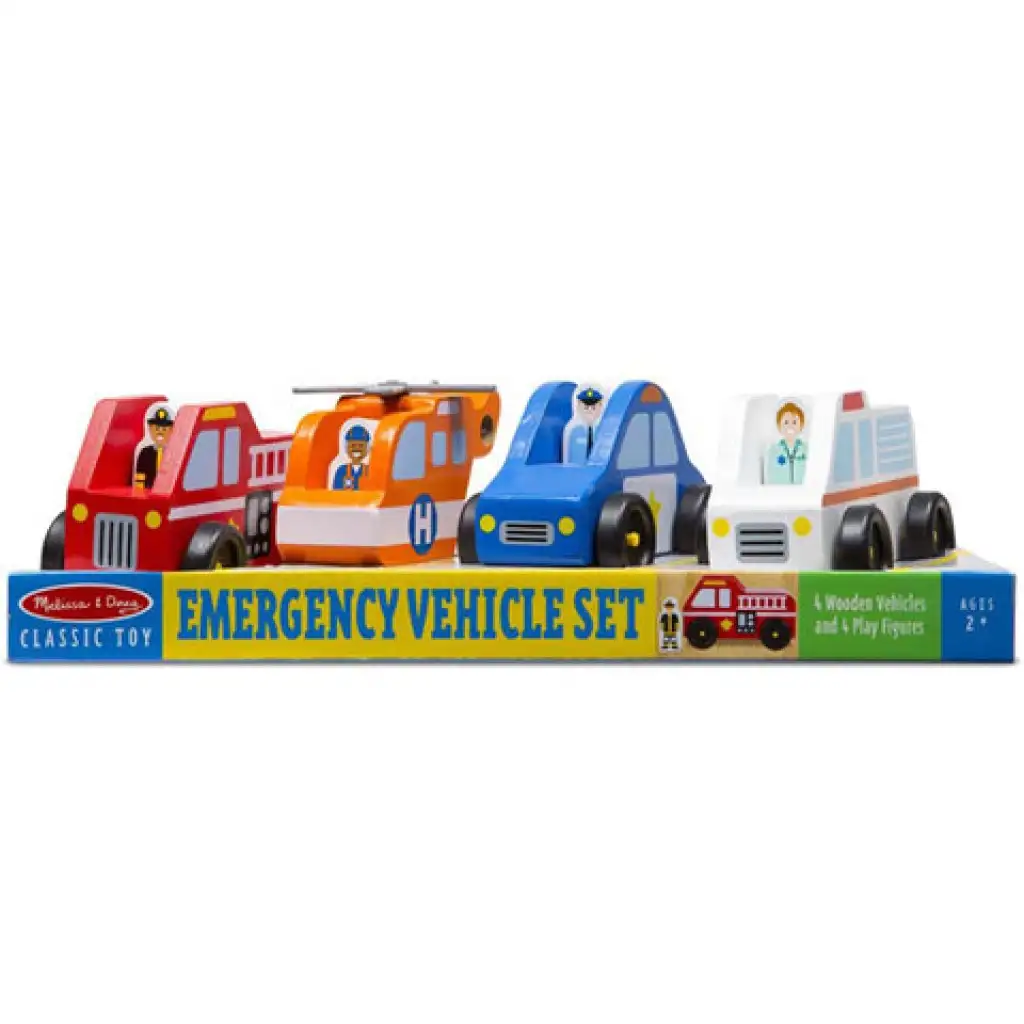 Notfall Holzfahrzeuge und Figuren - Melissa & Doug Bild 1