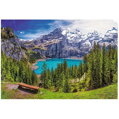 Oeschinensee Alpen, Schweiz 1500 Teile Premium Puzzle - Trefl Bild 2
