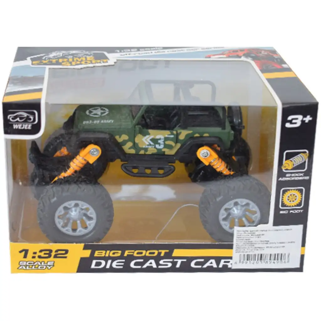 Off-Road Rückziehauto grauer Geländewagen 1/32 Bild 1
