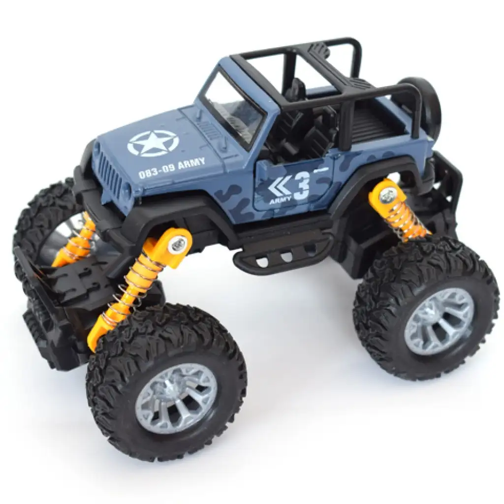 Off-Road Rückziehauto grauer Jeep Geländewagen 1/32 Bild 2
