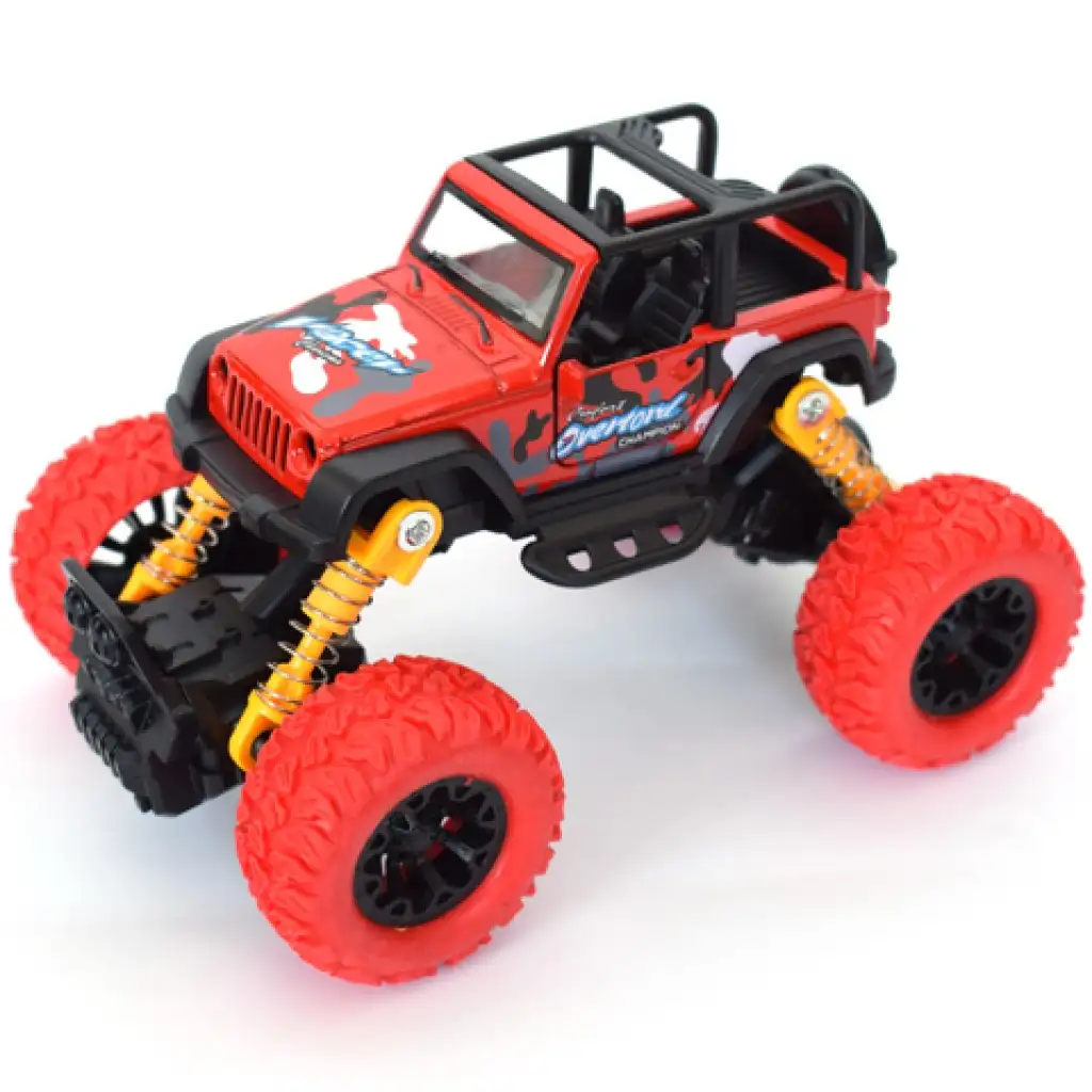 Off-Road Rückziehauto roter Jeep Geländewagen 1/32 Bild 2