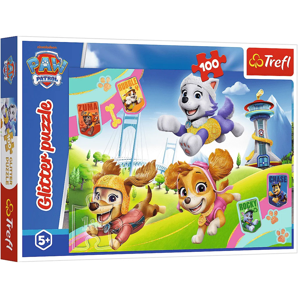 Paw Patrol 100-teiliges Glitzer-Puzzle - Trefl Bild 1