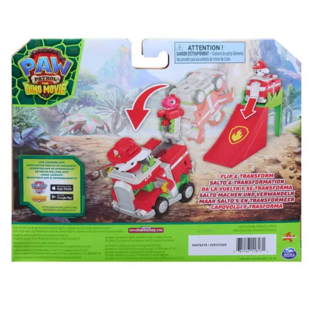 Paw Patrol Dino Kino - Umstürzendes Akrobatikfahrzeug Marshall - Spin Master Bild 2