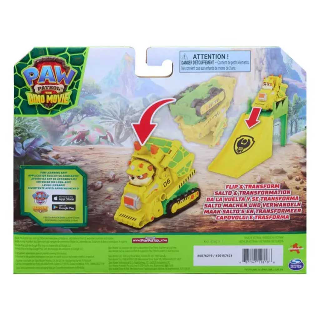 Paw Patrol Dino Movie - Umstürzende Akrobatikfahrzeuge Rubble - Spin Master Bild 2