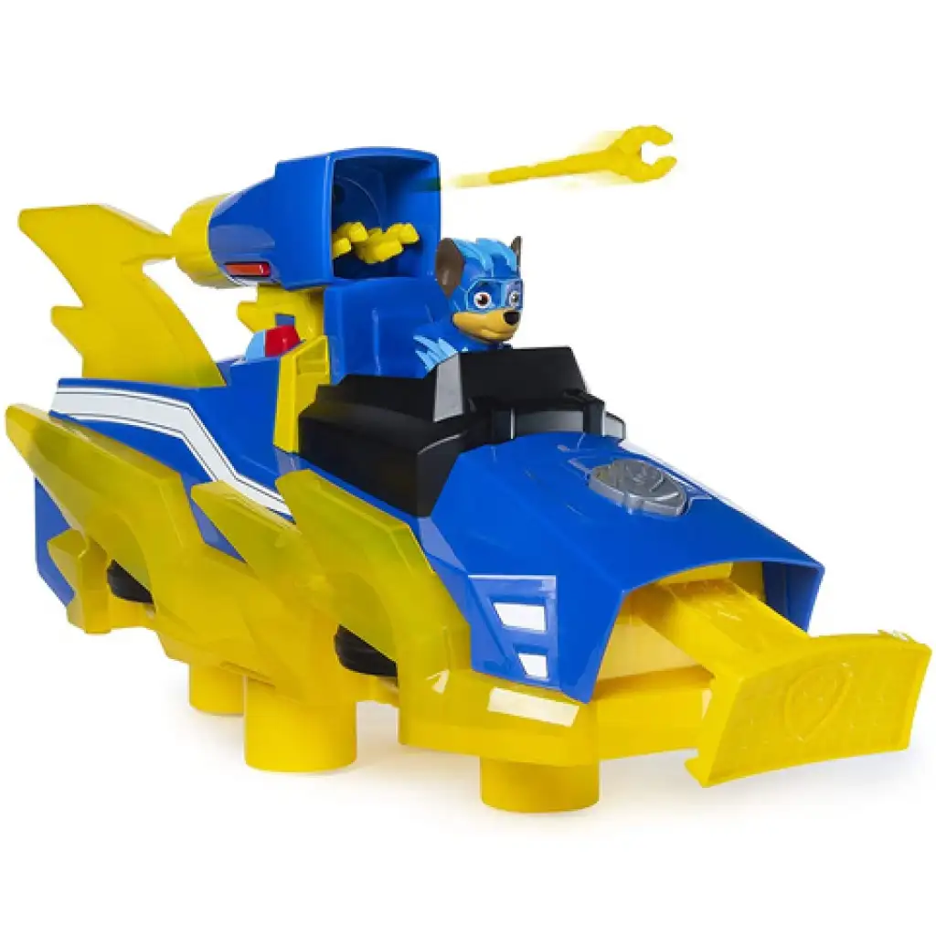 Paw Patrol Mighty Pups: Chase Deluxe Fahrzeug mit Licht und Sound - Spin Master Bild 3