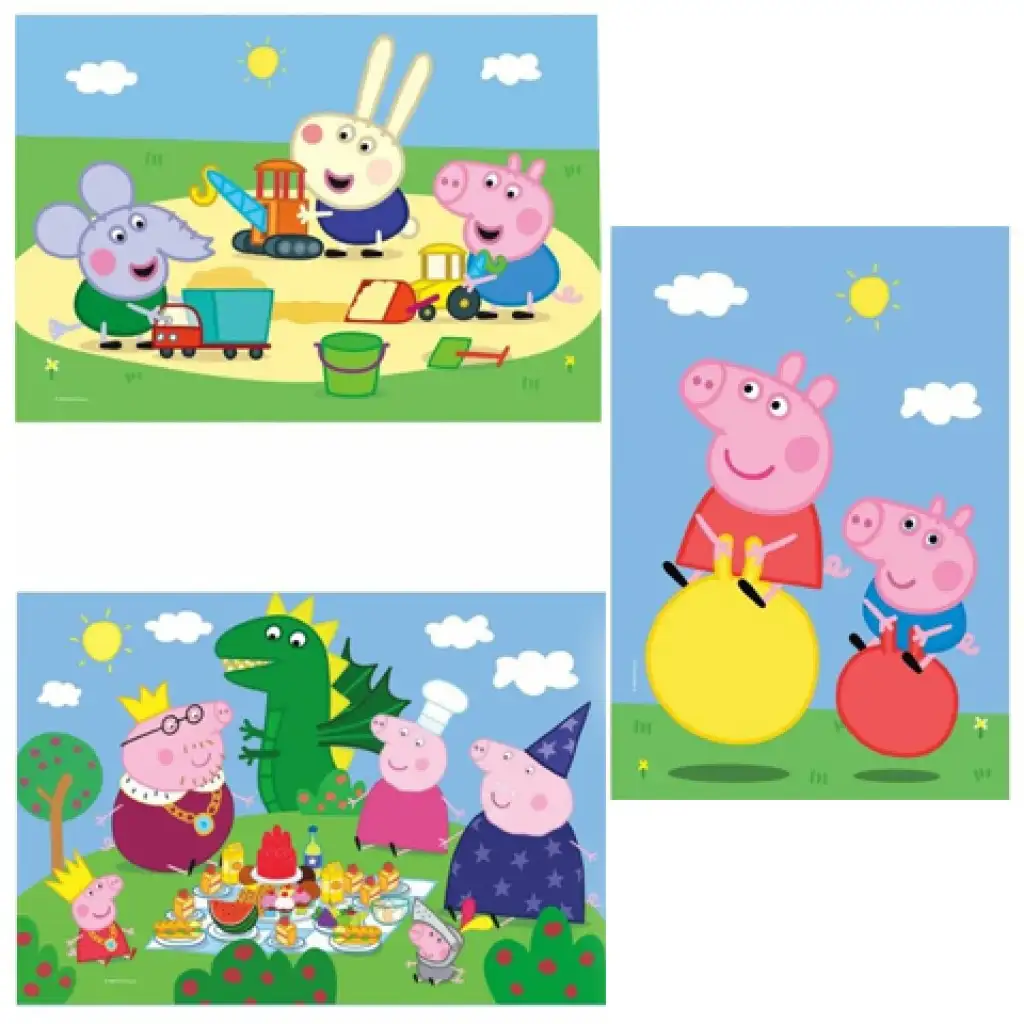 Peppa Wutz 3x48 Teile Puzzle-Set - Clementoni Bild 2