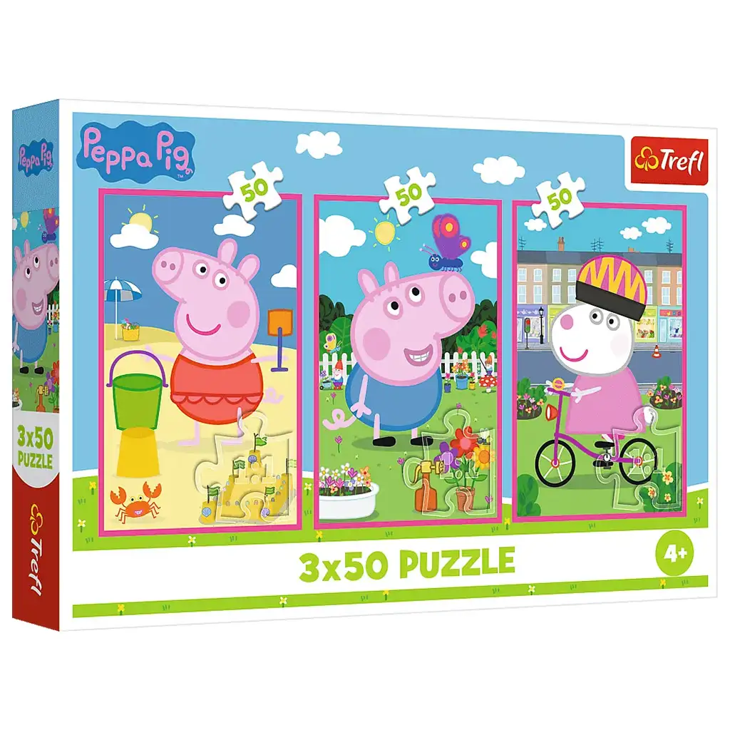 Peppa Wutz die Kraft der Freundschaft 3x50 Teile Puzzle - Trefl Bild 1