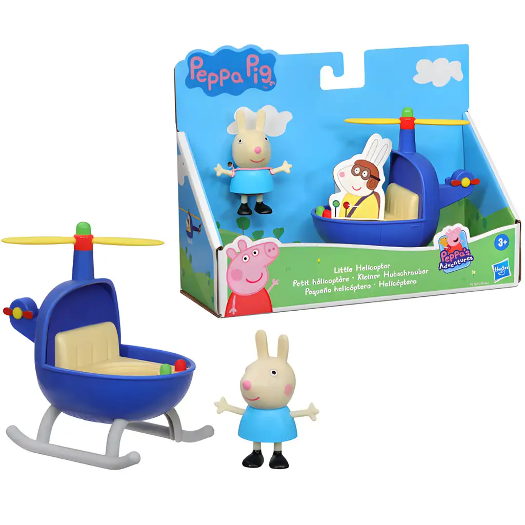 Peppa Wutz: Kleiner Hubschrauber und Rebecca Hase Figuren-Set - Hasbro Bild 1