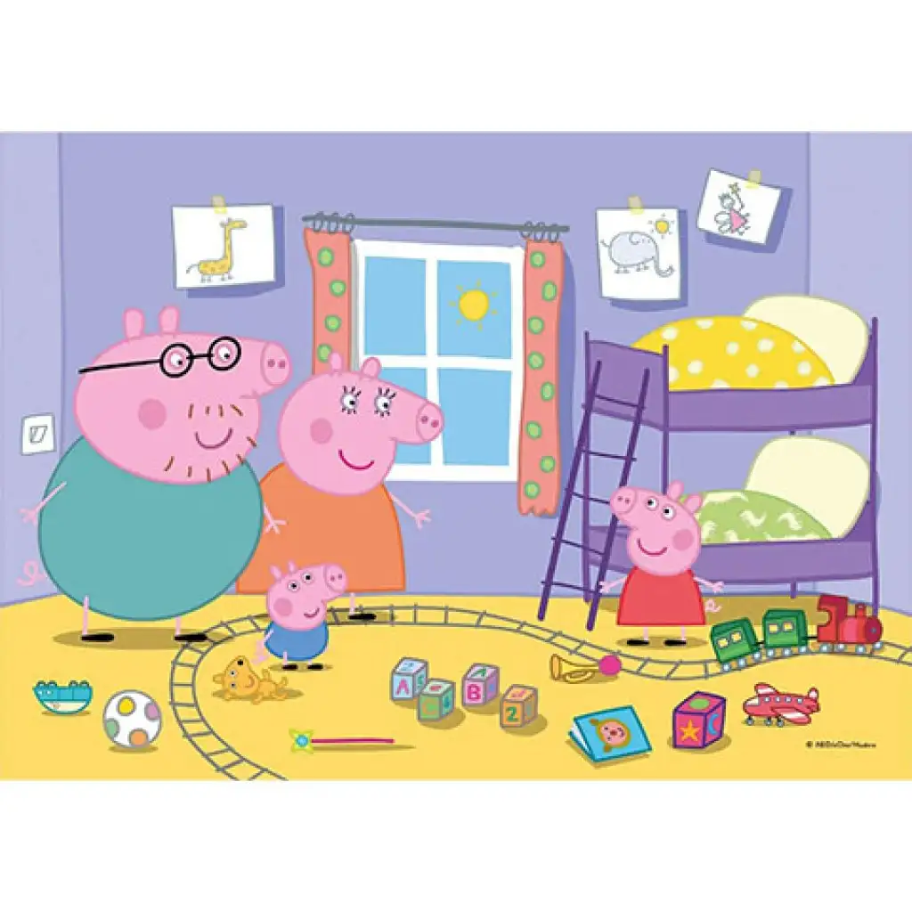 Peppa Wutz Supercolor 2-in-1 Puzzle 2x20 Teile - Clementoni Bild 2