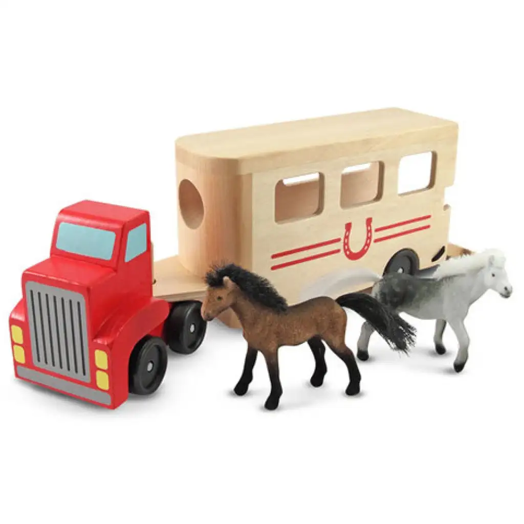 Holz-Pferdetransportfahrzeug - Melissa & Doug Bild 2