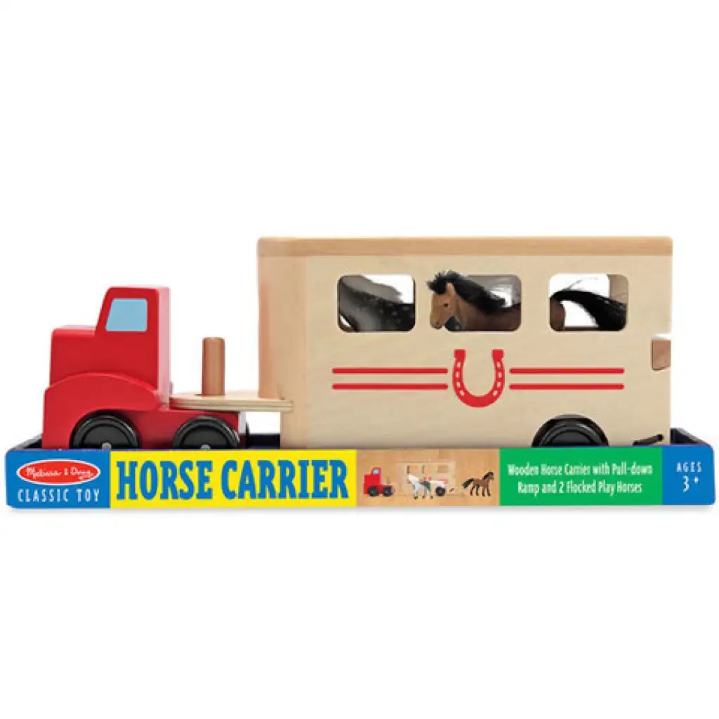 Holz-Pferdetransportfahrzeug - Melissa & Doug Bild 1