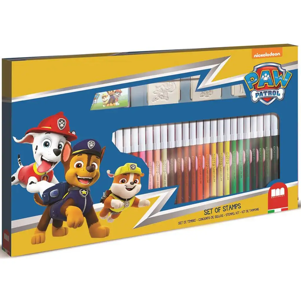Pfotenpatrouille Druckset mit 36 Filzstiften - Multiprint Bild 1