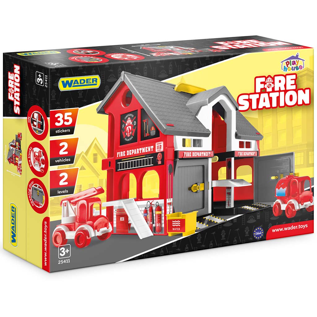 Spielhaus: Feuerwehrspielset mit Fahrzeugen - Wader Bild 1