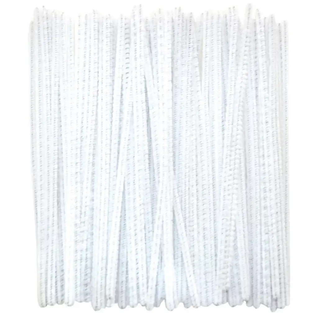 PlayBox: Weiße Chenille-Fäden 100er-Set Bild 1