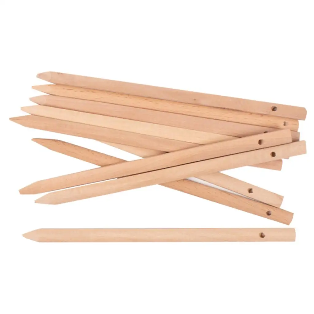 PlayBox: 20 cm lange Holzwebnadeln, 10 Stück Bild 1