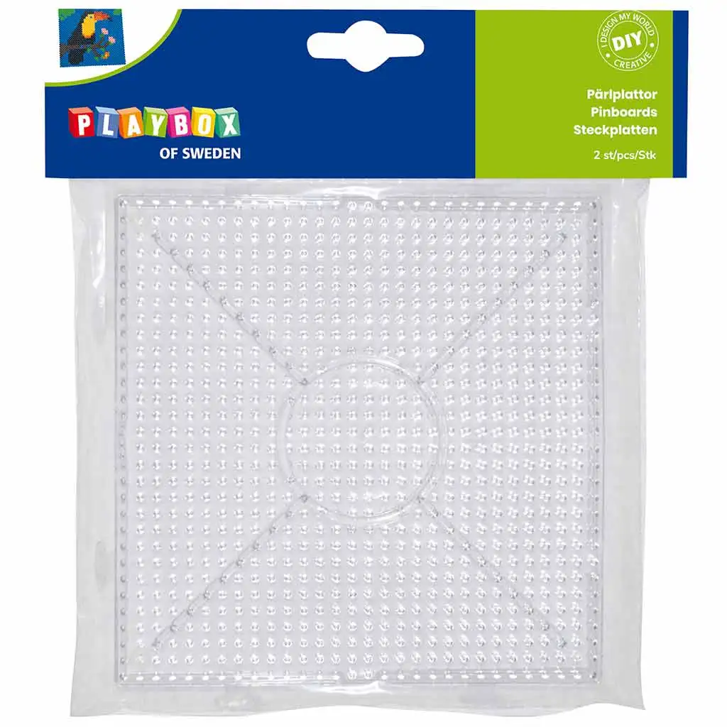 PlayBox: 5mm MIDI Steckplatte für bügelbare Perlen, 2er-Pack Bild 1