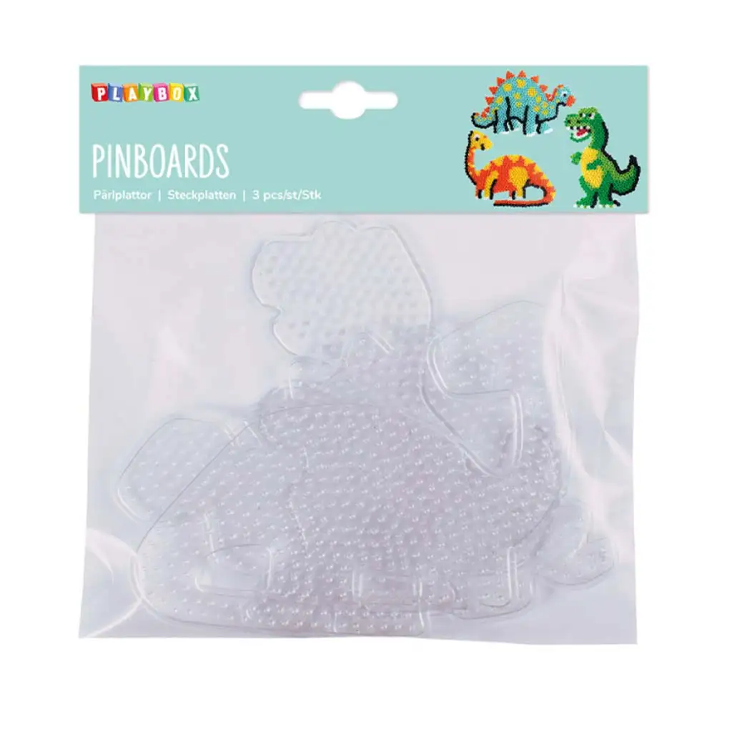 PlayBox: 5mm MIDI bügelperlen Grundplatten 3er-Pack - Dinosaurier Bild 1