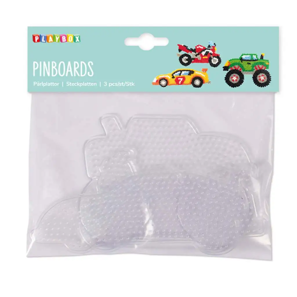 PlayBox: 5mm MIDI bügelperlen Grundplatten 3er-Pack - Fahrzeuge Bild 1