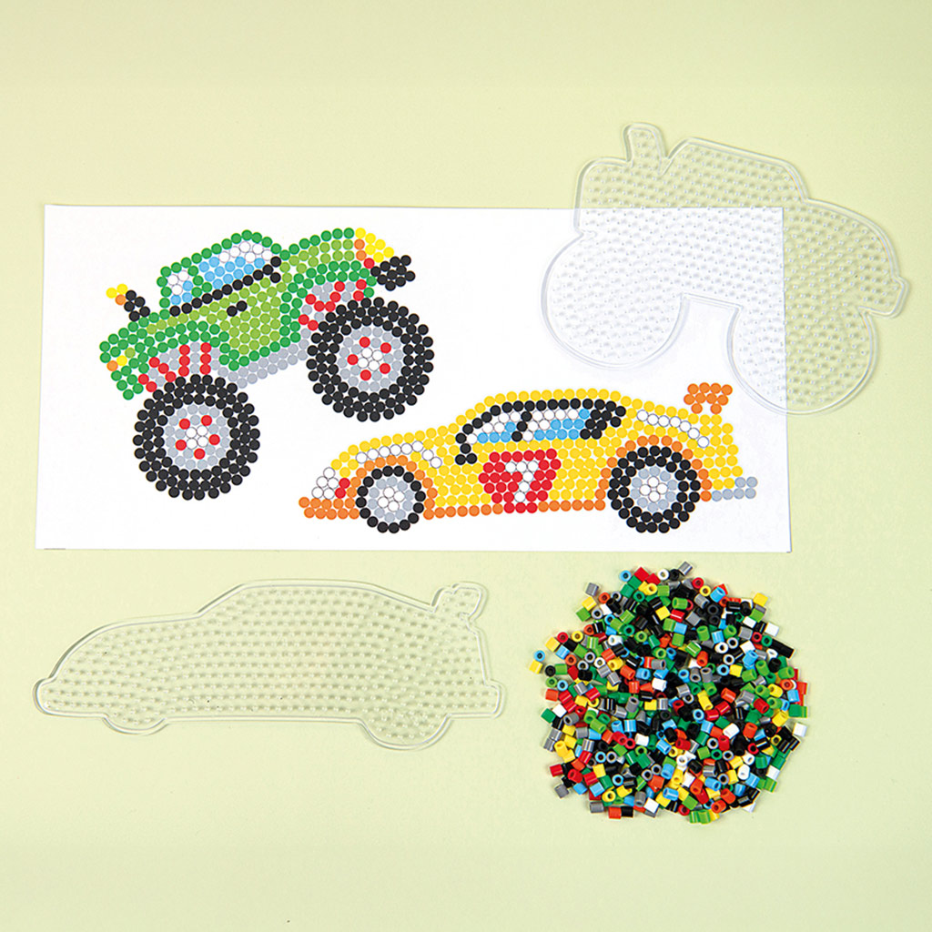 PlayBox: 5mm MIDI Rennwagen Bügelperlen Set Bild 2