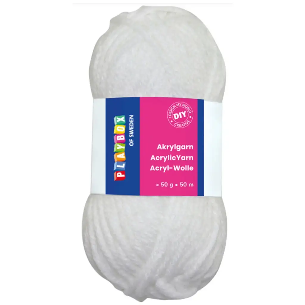 PlayBox: Acrylgarn 50g 50m in Weiß Bild 1